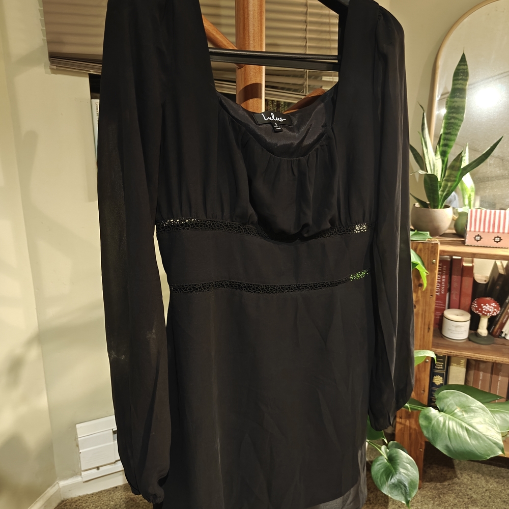 Lulu's Black Mini Skater Dress